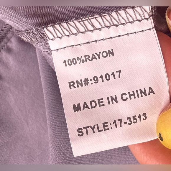 Solitaire Dove Tea Time Garden Tunic top dress gray embroidery colorful size L - Picture 5 of 16